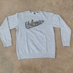 Men’s Volcom grey and camo sweatshirt